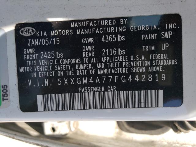 2015 KIA OPTIMA LX 5XXGM4A77FG442819
