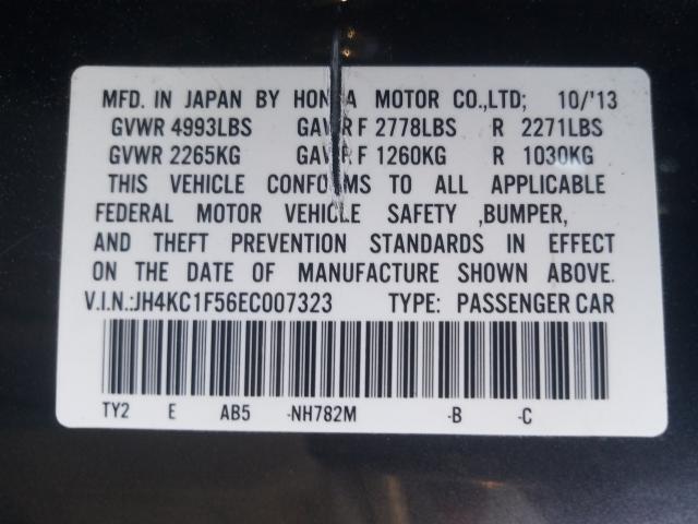 2014 ACURA RLX TECH JH4KC1F56EC007323