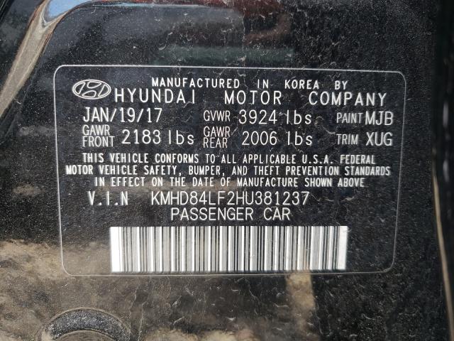 2017 HYUNDAI ELANTRA SE KMHD84LF2HU381237