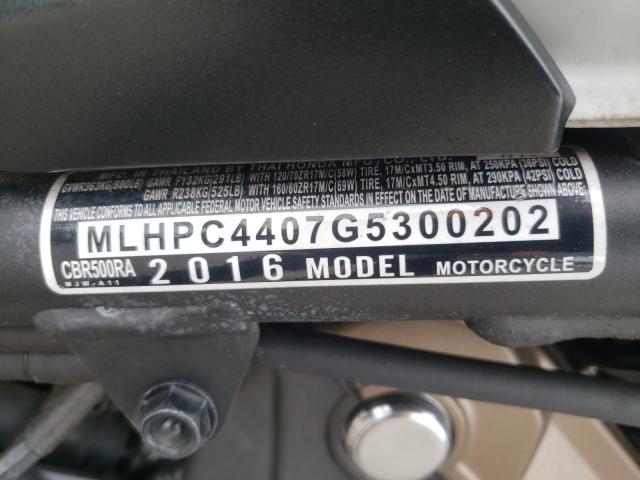 2016 HONDA CBR500 RA- MLHPC4407G5300202