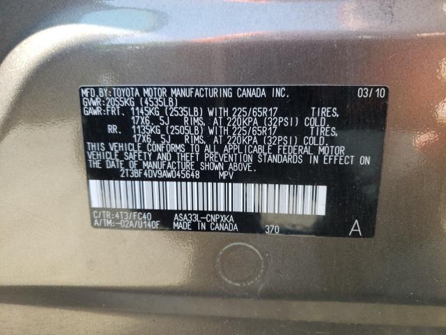 2010 TOYOTA RAV4 2T3BF4DV9AW045648