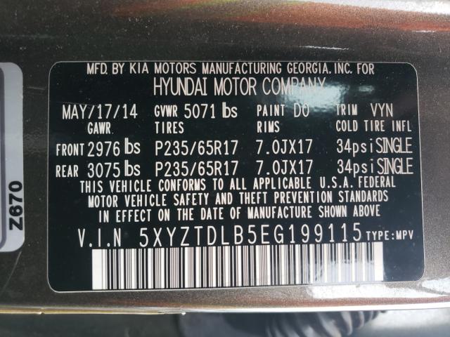 2014 HYUNDAI SANTA FE S 5XYZTDLB5EG199115