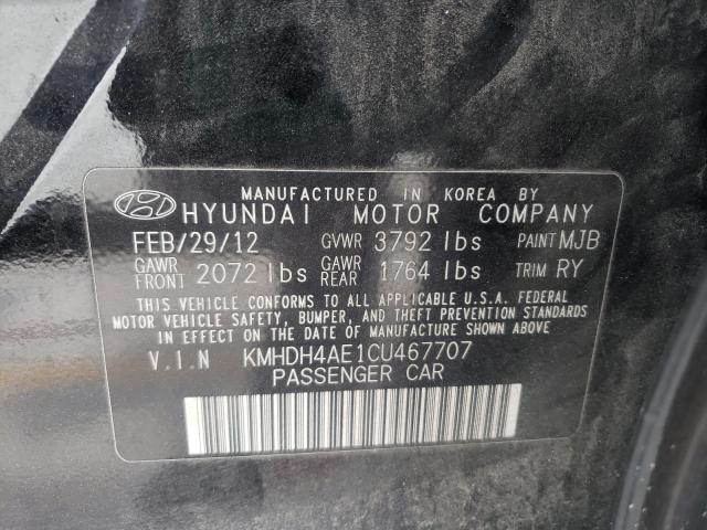 2012 HYUNDAI ELANTRA GL KMHDH4AE1CU467707