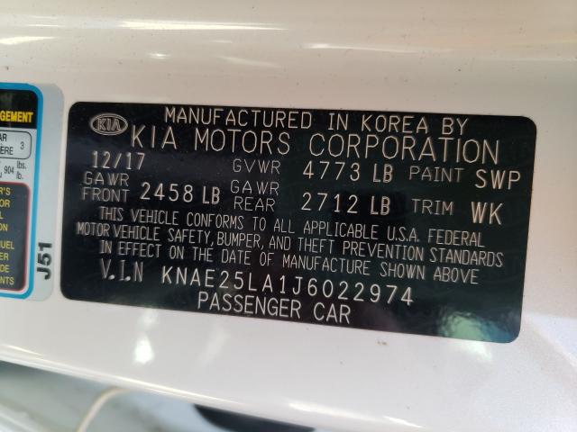 2018 KIA STINGER PR KNAE25LA1J6022974
