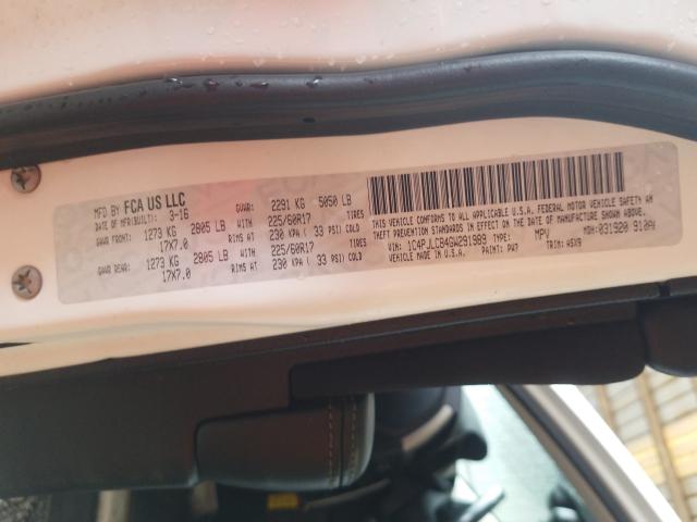 2016 JEEP CHEROKEE L 1C4PJLCB4GW291989