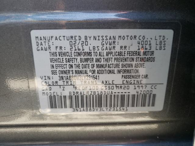 2020 NISSAN SENTRA SR 3N1AB8DV3LY231541