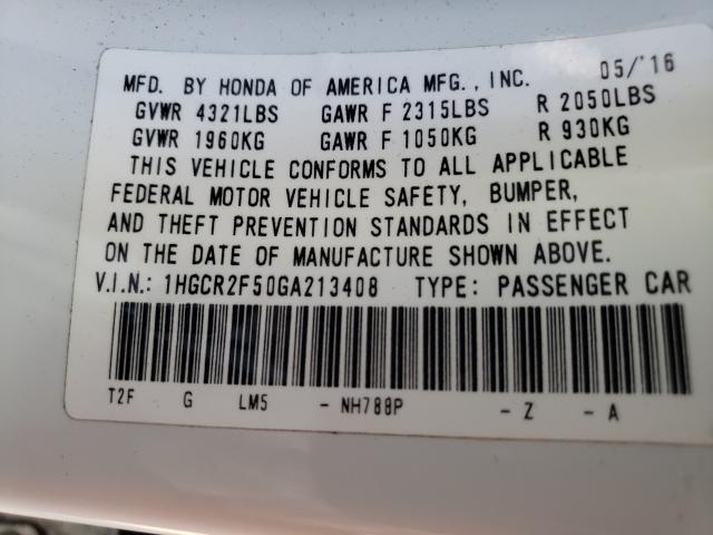 2016 HONDA ACCORD SPO 1HGCR2F50GA213408