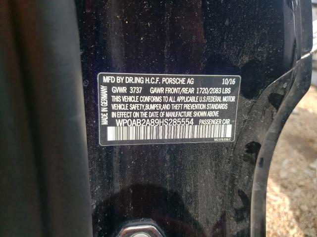 2017 PORSCHE CAYMAN S WP0AB2A89HS285554