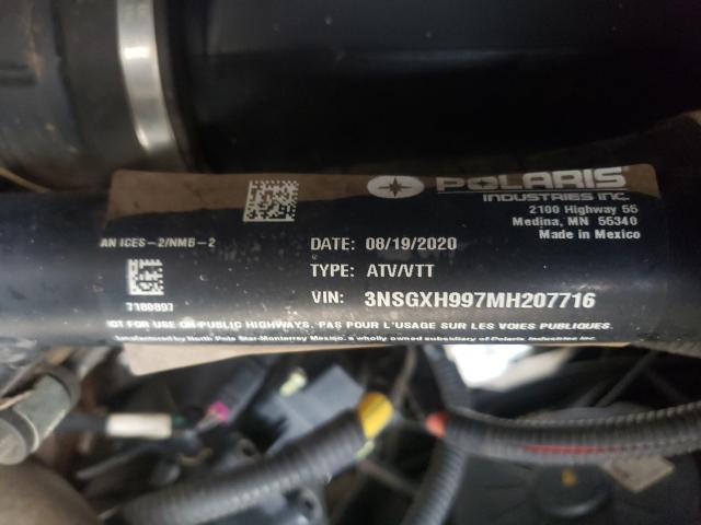 2020 POLARIS GENERAL XP 3NSGXH997MH207716