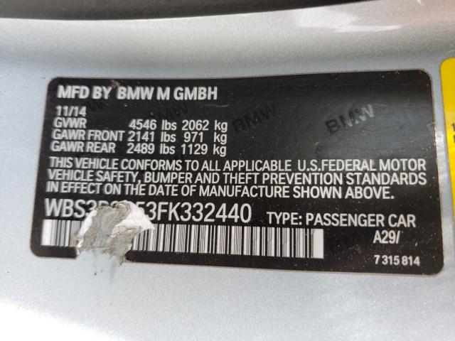 2015 BMW M4 WBS3R9C53FK332440