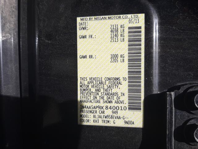 2013 NISSAN MAXIMA 1N4AA5AP9DC840010