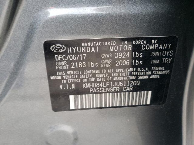 2018 HYUNDAI ELANTRA SE KMHD84LF1JU611209