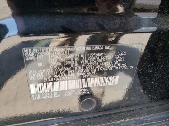 2011 TOYOTA RAV4 2T3JF4DV4BW114422