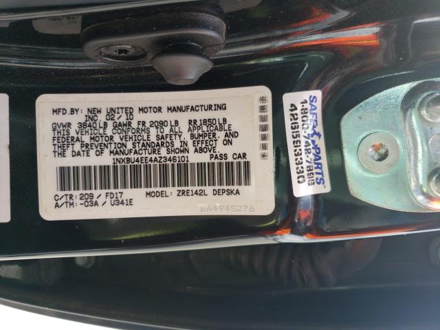 2010 TOYOTA COROLLA BA 1NXBU4EE4AZ346101