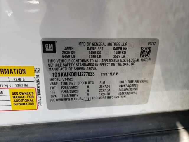 2017 CHEVROLET TRAVERSE P 1GNKVJKD8HJ277623