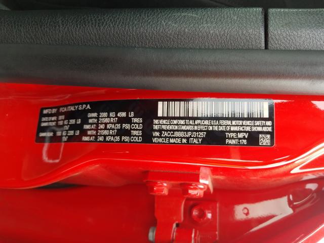 2018 JEEP RENEGADE L ZACCJBBB3JPJ31257