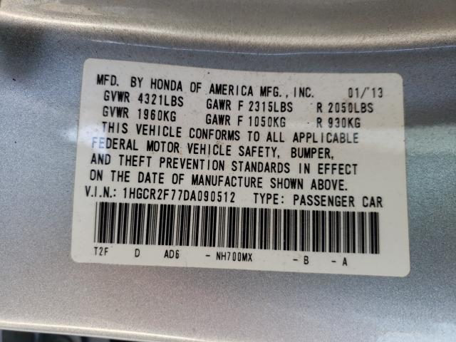 2013 HONDA ACCORD EX 1HGCR2F77DA090512