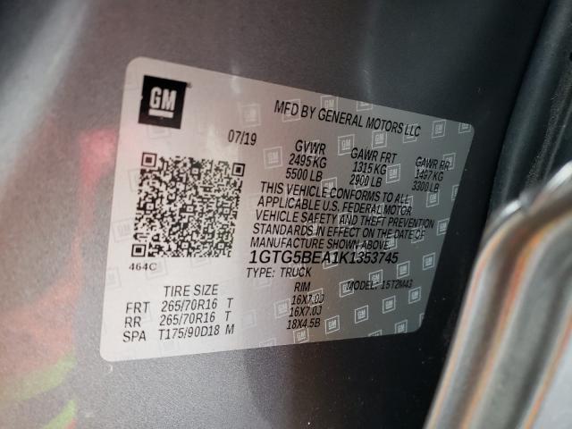 2019 GMC CANYON 1GTG5BEA1K1353745