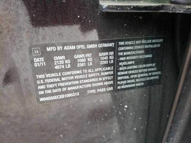 2011 BUICK REGAL W04GS5ECXB1095313