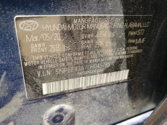 2020 HYUNDAI SONATA SEL 5NPEF4JA7LH045785