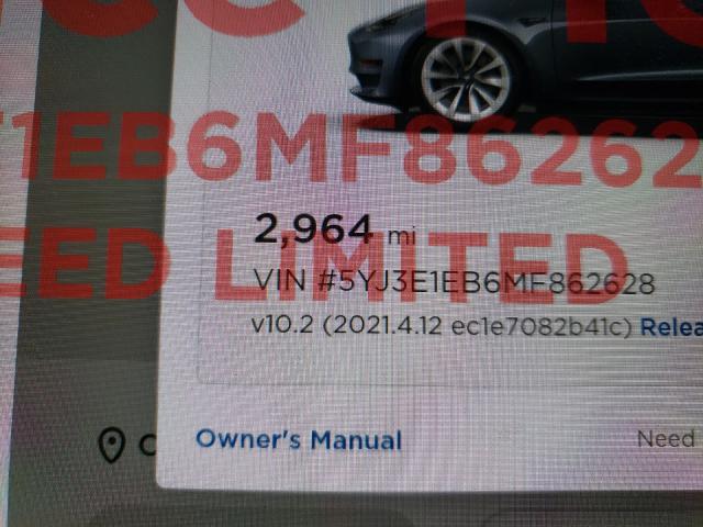 2021 TESLA MODEL 3 5YJ3E1EB6MF862628