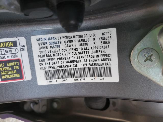 2010 HONDA INSIGHT LX JHMZE2H54AS041238