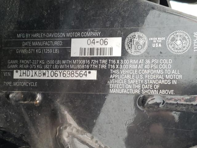 2006 HARLEY-DAVIDSON FLHXI 1HD1KBW106Y698564