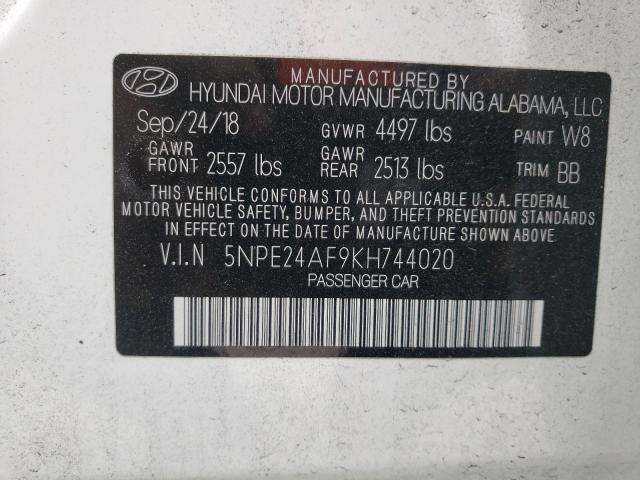 2019 HYUNDAI SONATA SE 5NPE24AF9KH744020
