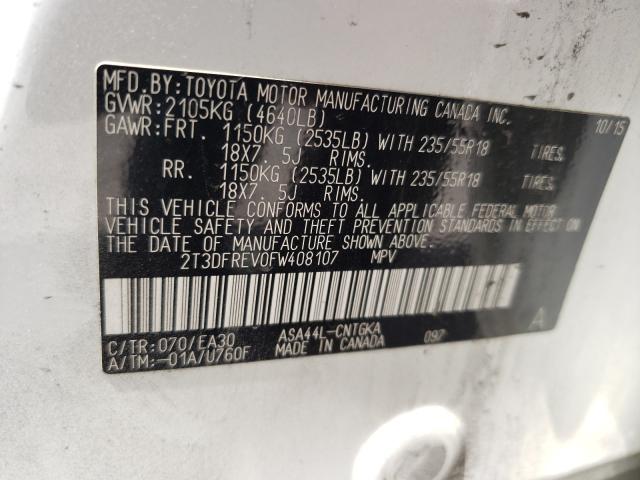 2015 TOYOTA RAV4 LIMIT 2T3DFREV0FW408107