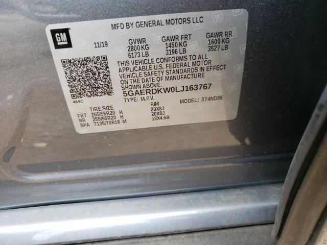 2020 BUICK ENCLAVE AV 5GAERDKW0LJ163767