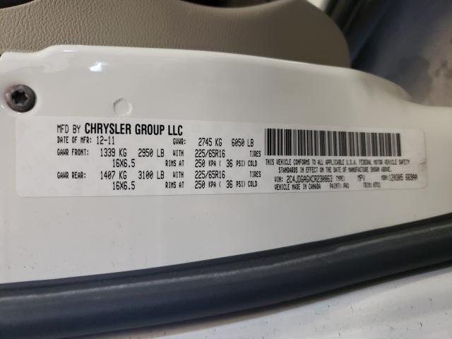 2012 DODGE RAM VAN 2C4JDGAGXCR230863