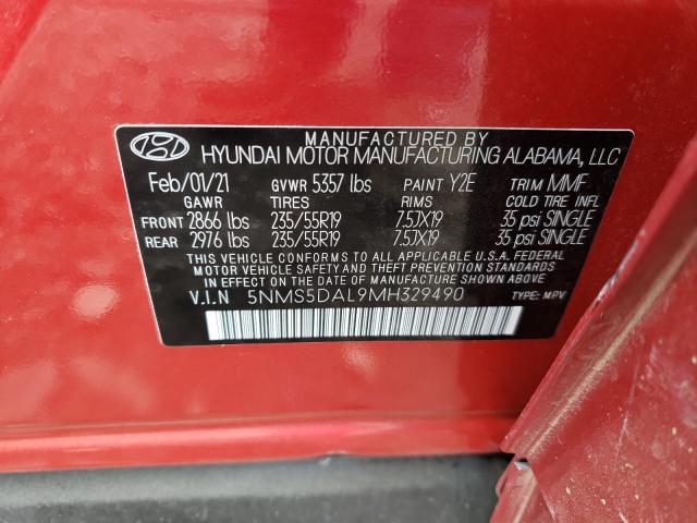2021 HYUNDAI SANTA FE C 5NMS5DAL9MH329490