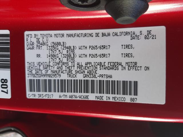 2021 TOYOTA TACOMA DOU 3TMBZ5DN9MM029579