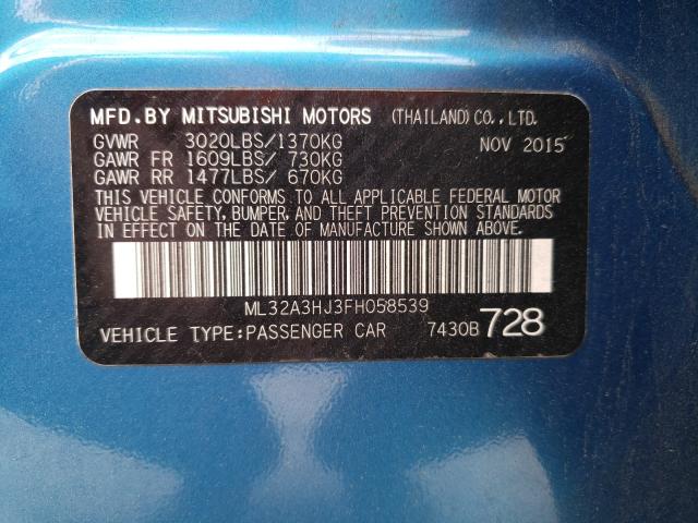 2015 MITSUBISHI MIRAGE DE ML32A3HJ3FH058539
