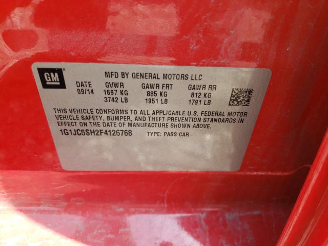 2015 CHEVROLET SONIC LT 1G1JC5SH2F4126768