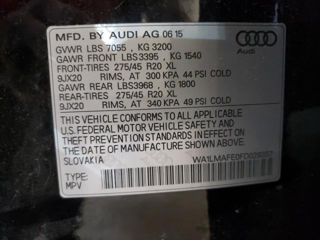 2015 AUDI Q7 TDI PRE WA1LMAFE0FD029357
