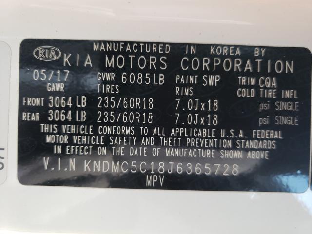 2018 KIA SEDONA EX KNDMC5C18J6365728