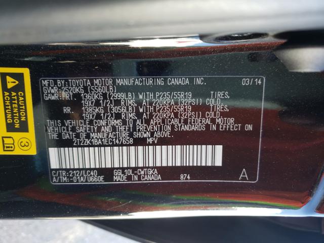 2014 LEXUS RX350 2T2ZK1BA1EC147658
