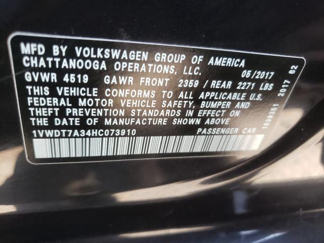 2017 VOLKSWAGEN PASSAT R-L 1VWDT7A34HC073910