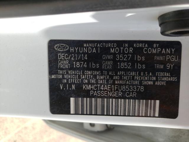 2015 HYUNDAI ACCENT GLS KMHCT4AE1FU853378