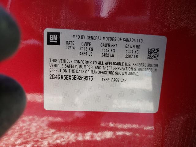 2014 BUICK REGAL 2G4GK5EX6E9269575