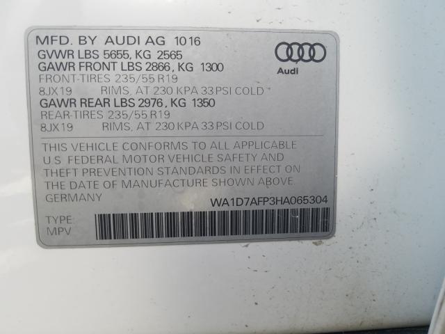 VIN WA1D7AFP3HA065304 2017 Audi Q5, Premium Plus S-... no.10