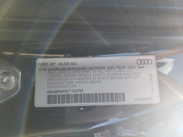 2015 AUDI S3 PREMIUM WAUBFGFF5F1104785