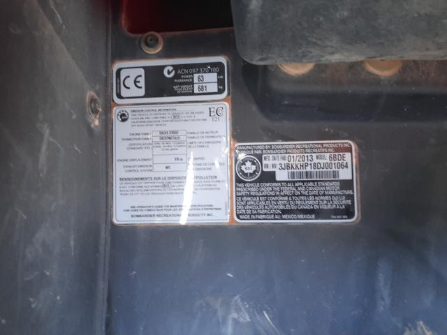 2013 CAN-AM COMMANDER 3JBKKHP18DJ001064