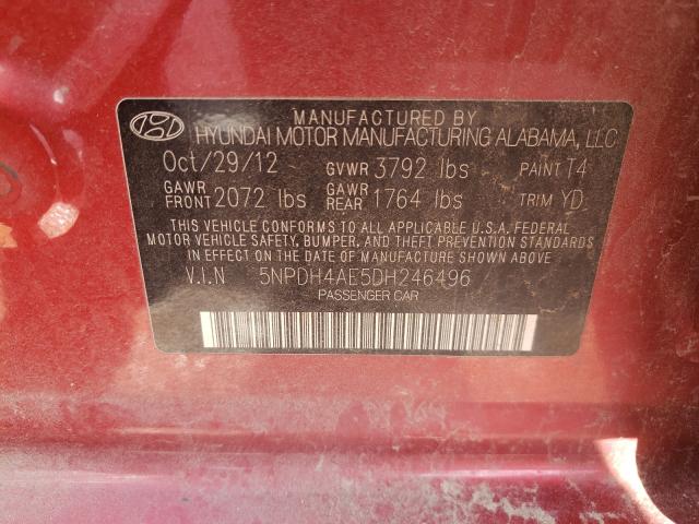 2013 HYUNDAI ELANTRA GL 5NPDH4AE5DH246496