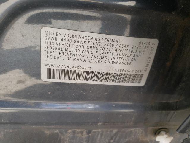 2010 VOLKSWAGEN PASSAT KOM WVWJM7AN3AE098313