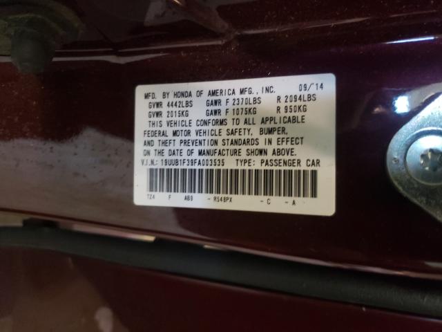 2015 ACURA TLX 19UUB1F39FA003535