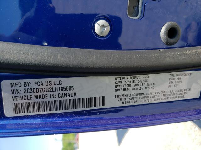 2020 DODGE CHALLENGER 2C3CDZGG2LH185505