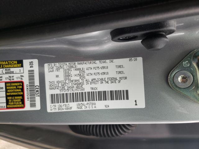 2020 TOYOTA TUNDRA CRE 5TFDY5F19LX937268