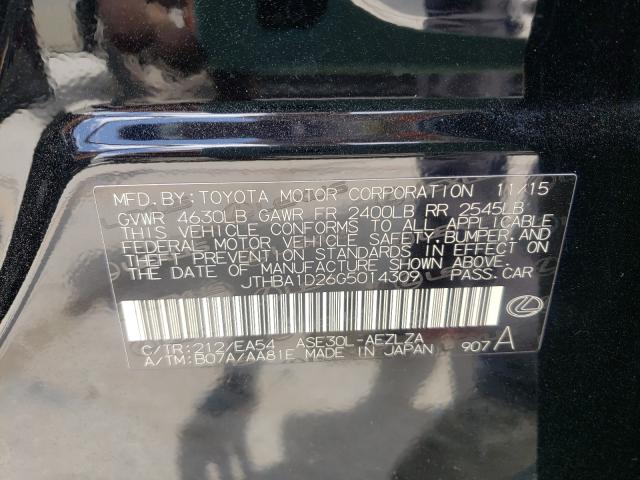 2016 LEXUS IS 200T JTHBA1D26G5014309
